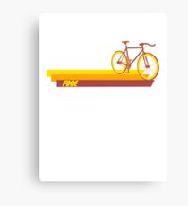 Fixie Retro Stripes Canvas Print