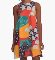 Abstract A-Line Dress