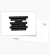 Wonderland Quote Postkarten