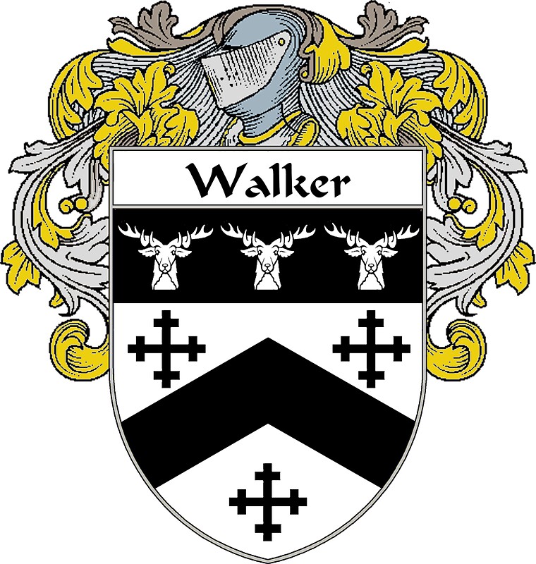 walker-coat-of-arms-walker-family-crest-stickers-by-william-martin