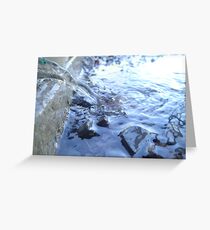 Water Over Rocks Greeting Card