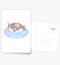 Fat Fat - Narwhal Postcards