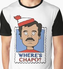 Where's Chapo - Stamp Graphic T-Shirt