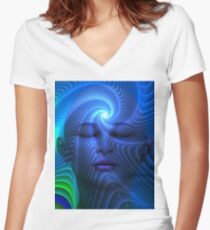 Centered in Motion Women's Fitted V-Neck T-Shirt