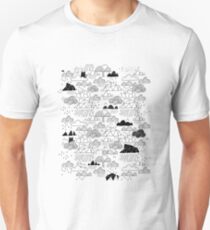 Doodle clouds and cats Unisex T-Shirt