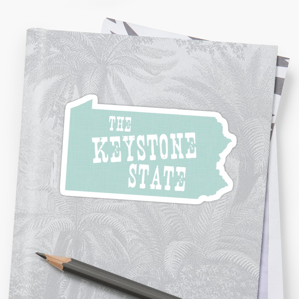 Pennsylvania State Slogan Motto Stickers By Surgedesigns Redbubble   Stf,small,600x600 C,0,0,1000,1000 