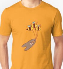 Sloth and Bumble Bees Slim Fit T-Shirt