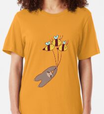 Sloth and Bumble Bees Slim Fit T-Shirt