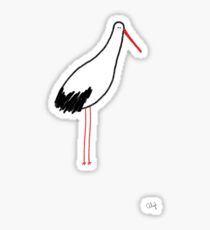 Dorky Stork Sticker
