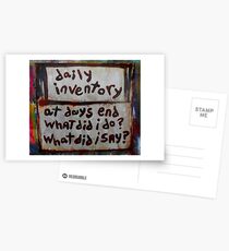 daily inventory Postcards
