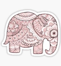Pink Mandala Elephant Sticker