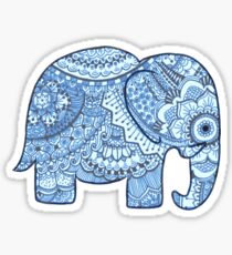 Blue Mandala Elephant Sticker