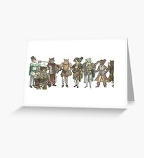 Felis Simha Rock Band Greeting Card