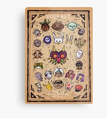 Lámina metálica Máscaras de Majora