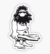 Stone Age man caveman funny sunglasses Sticker