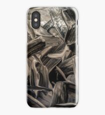 Black and opal paint texture iPhone Case