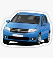 Dacia Sandero - blue - illustration Sticker
