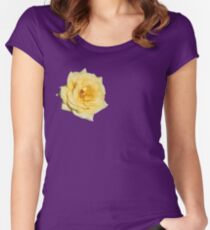 Yellow Rose on Purple Women's Fitted Scoop T-Shirt