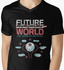 1982 EPCOT Center Future World Map Men's V-Neck T-Shirt