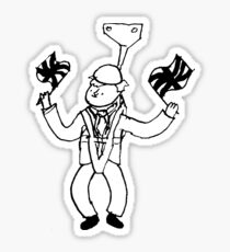Boris On A Zipline Sticker