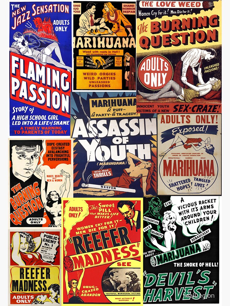 "Reefer Madness Propaganda" Poster by HalLegion Redbubble