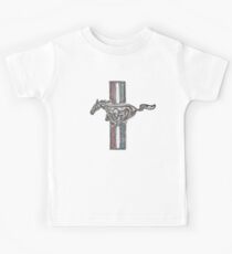 ford mustang, colored logo Kids Tee