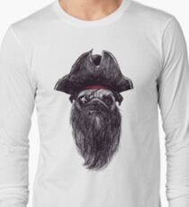 Capt. Blackbone the pugrate Long Sleeve T-Shirt