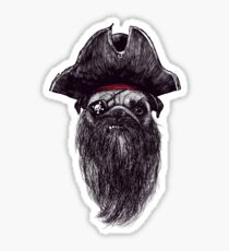 Capt. Blackbone the pugrate Sticker