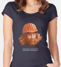 Maelstrom - Never Forget - Construction Worker Women's Fitted Scoop T-Shirt