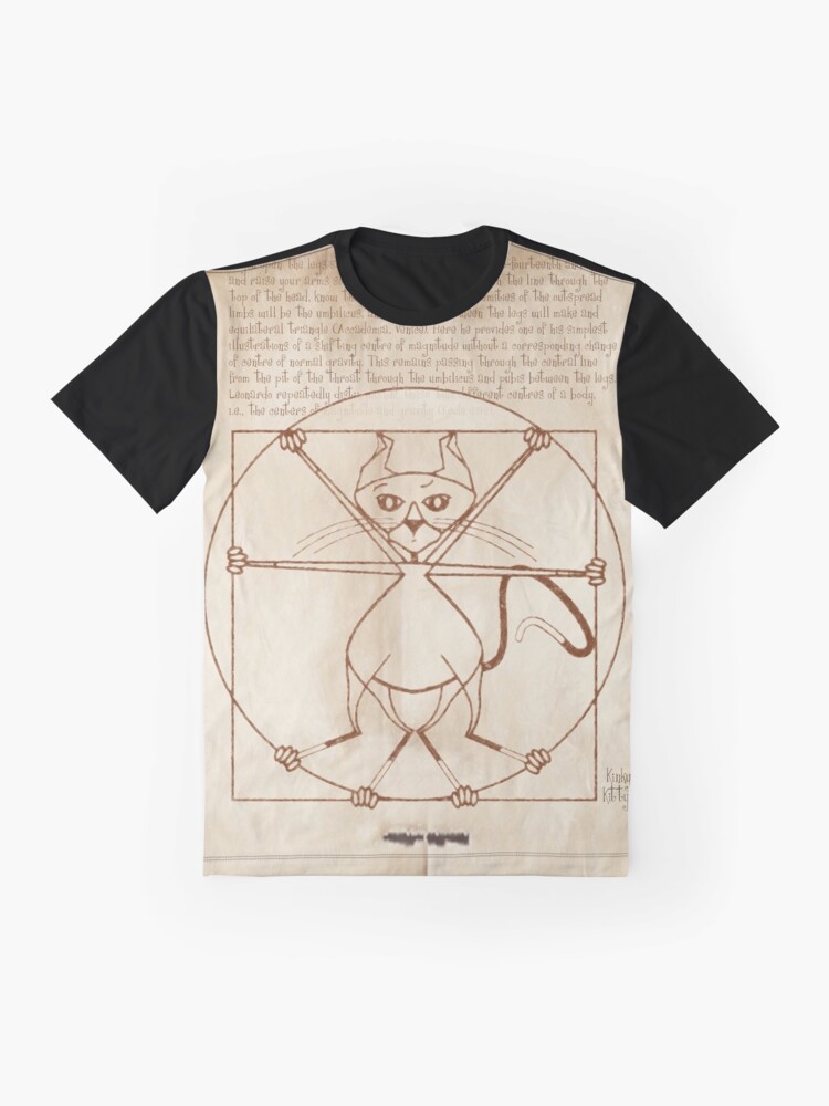 Alternate view of KINKY KITTY - The Kinky Vitruvian Kitty Graphic T-Shirt