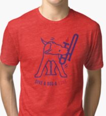 Camiseta de tejido mixto Dale a un perro un hueso