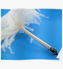 Ostrich quill pen Poster