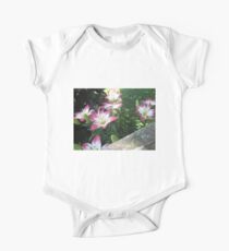 Pink and White Bursts One Piece - Short Sleeve
