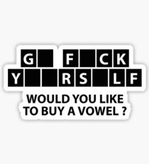 Would You Like To Buy A Vowel? Sticker