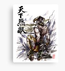 Unbeatable Dragonborn Sumi/watercolor Canvas Print