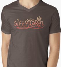 SleepyCabin T-Shirt mit V-Ausschnitt