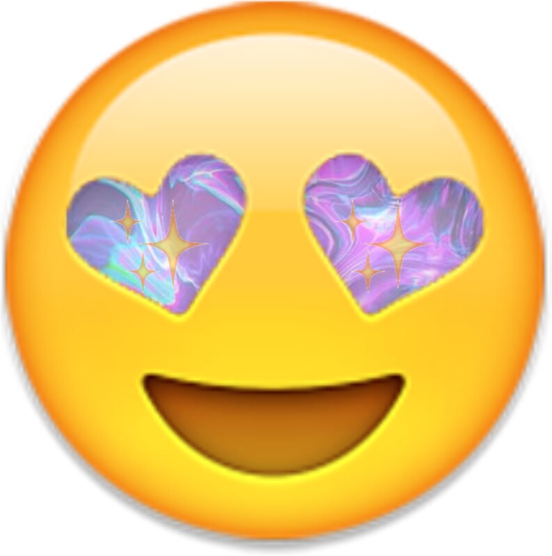 "Aesthetic Heart Eye Emoji Sticker" Stickers by M's ...