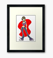 Cartoon girl Framed Print