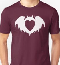 Clandestine Bat Heart - White Unisex T-Shirt
