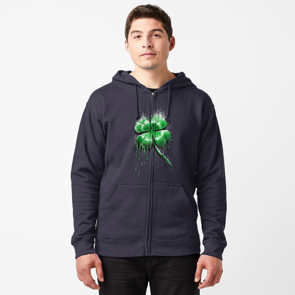 Four Leaf Clover Zipped Hoodie