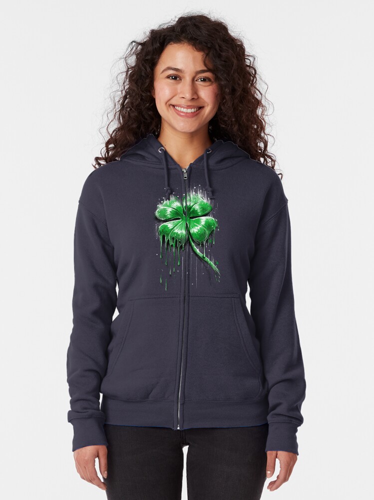 Alternate view of Four Leaf Clover Zipped Hoodie