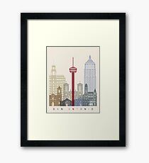 San Antonio skyline poster Framed Print