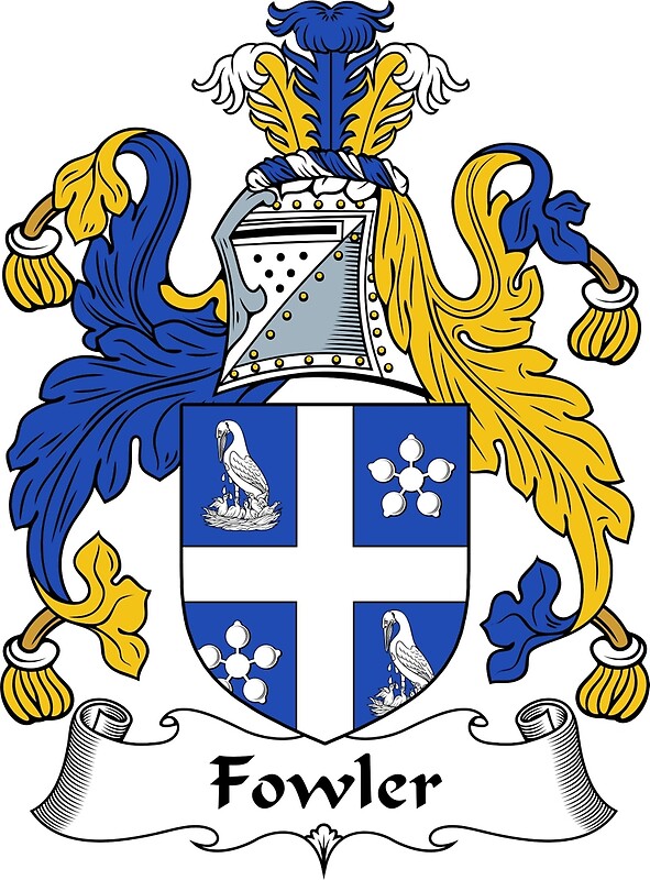 "Fowler Coat of Arms / Fowler Family Crest" Art Prints by