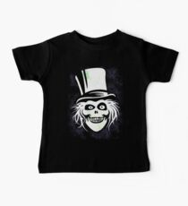 HATBOX GHOST WITH GRUNGY HAUNTED MANSION WALLPAPER Baby Tee