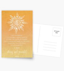 Solar Plexus Chakra Affirmation Postkarten