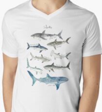 Sharks - Landscape Format Men's V-Neck T-Shirt