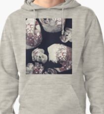 Marbled Patchwork Brush Strokes Pullover Hoodie