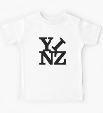 Yinz Black Lettering Kids Tee