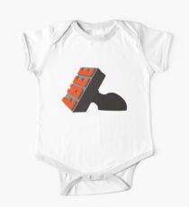 Cleveland Free Stamp - Browns Colors Short Sleeve Baby One-Piece