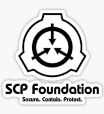 SCP Foundation (in Black) Sticker